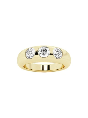 14K Yellow Gold & 1.00 TCW Lab-Grown Diamond Stackable Ring