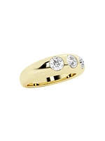 14K Yellow Gold & 1.00 TCW Lab-Grown Diamond Stackable Ring