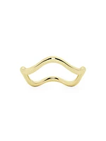 14K Yellow Gold Wavy Ring