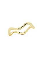 14K Yellow Gold Wavy Ring