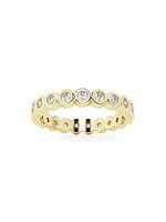 Flowing 14K Yellow Gold & 0.75 TCW Lab-Grown Diamond Eternity Band