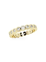 Flowing 14K Yellow Gold & 0.75 TCW Lab-Grown Diamond Eternity Band