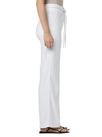 Linen-Blend Wide-Leg Pants