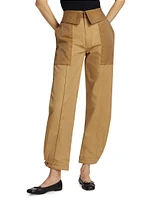 Cotton Foldover Trousers