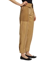 Cotton Foldover Trousers