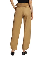 Cotton Foldover Trousers