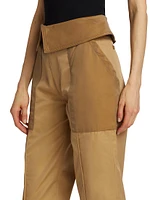 Cotton Foldover Trousers