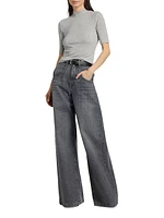 The Skater Denim Wide-Leg Jeans