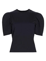 Draped Femme Puff-Sleeve T-Shirt