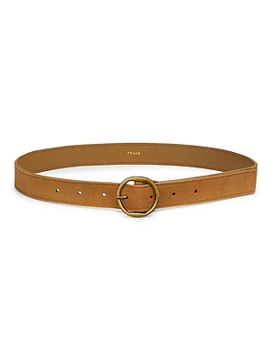 Suede Circle Buckle Belt