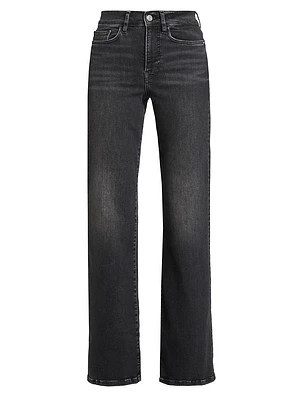 Le Slim High-Rise Stretch Wide-Leg Jeans