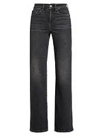 Le Slim High-Rise Stretch Wide-Leg Jeans