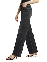 Le Slim Mid-Rise Stretch Straight-Leg Jeans