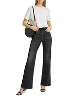 Le Slim Mid-Rise Stretch Straight-Leg Jeans