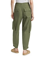 Pleated Wide-Leg Cargo Pants