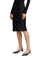 Silk Bias-Cut Midi-Skirt