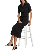 Jersey Utility Short-Sleeve Shirtdress