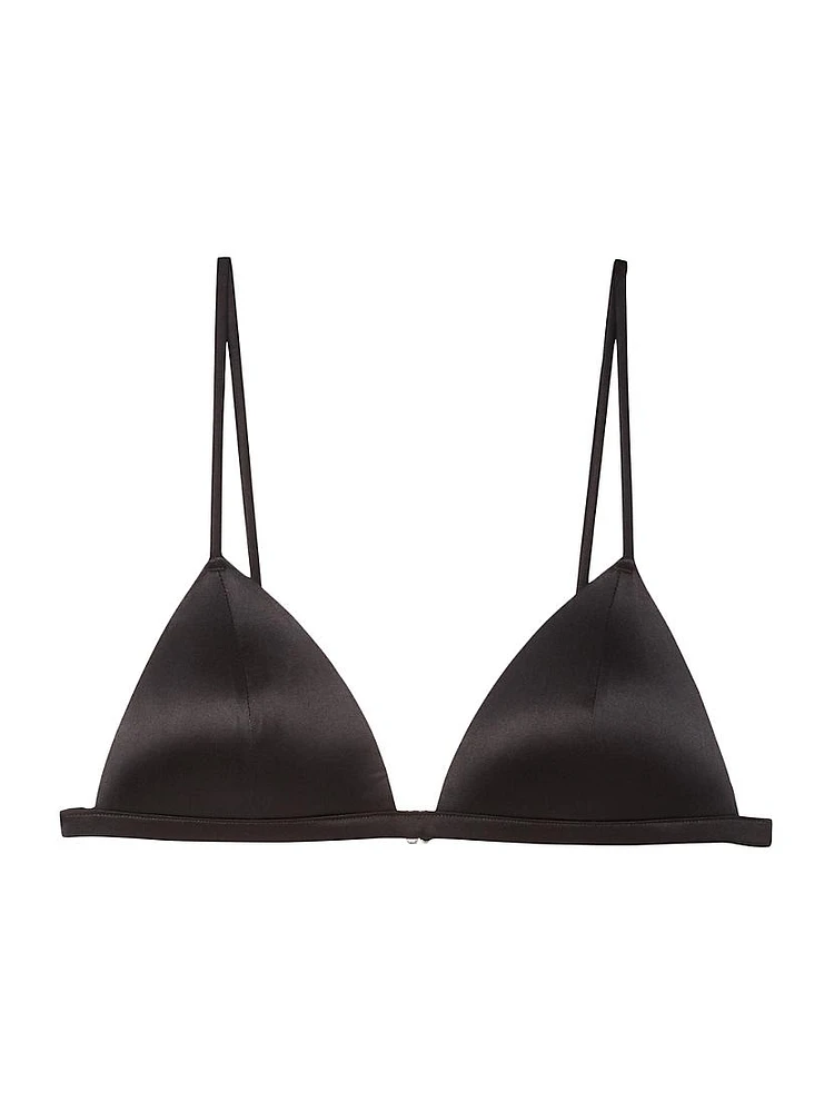 Silk-Blend Wireless Triangle Bra