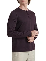 COLLECTION Heathered Long-Sleeve Henley