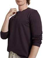 COLLECTION Heathered Long-Sleeve Henley