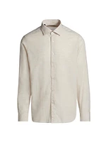 COLLECTION Heathered Woven Long-Sleeve Shirt