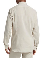 COLLECTION Heathered Woven Long-Sleeve Shirt