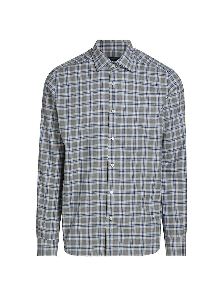 COLLECTION Plaid Long-Sleeve Woven Shirt