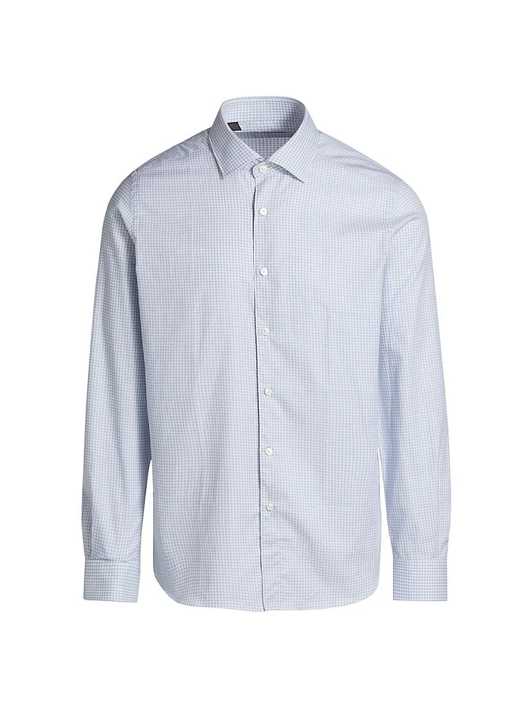 COLLECTION Check Cotton Long-Sleeve Shirt