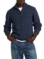 COLLECTION Twisted Yarn Quarter-Zip Sweater