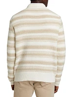 COLLECTION Raised Stripe Crewneck Sweater