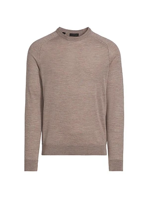 COLLECTION Wool-Silk Lightweight Crewneck Sweater