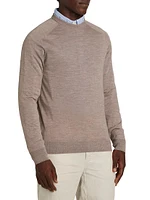 COLLECTION Wool-Silk Lightweight Crewneck Sweater