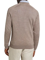 COLLECTION Wool-Silk Lightweight Crewneck Sweater