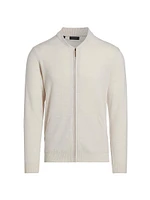 COLLECTION Cashmere Baseball Bomber Sweater