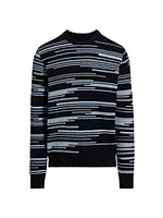 COLLECTION Irregular Stripe Crewneck Sweater