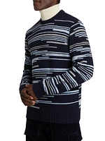 COLLECTION Irregular Stripe Crewneck Sweater