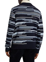 COLLECTION Irregular Stripe Crewneck Sweater