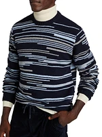 COLLECTION Irregular Stripe Crewneck Sweater