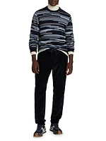 COLLECTION Irregular Stripe Crewneck Sweater