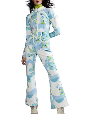 Floral Water Repellent Ski Jumpsuit