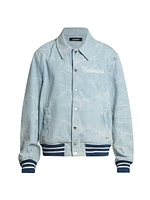 Queen Of The Coast Miracle Academy Denim Bomber Jacket