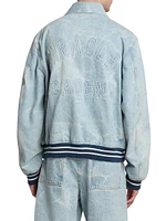 Queen Of The Coast Miracle Academy Denim Bomber Jacket