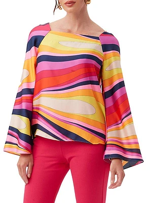 Torie Bell-Sleeve Top