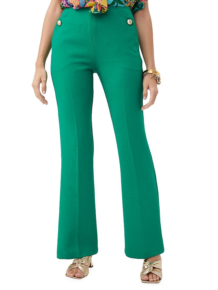 Boynton High-Rise Stretch Flared Pants