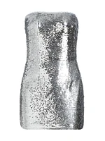 Sequined Strapless Minidress