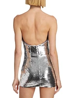 Sequined Strapless Minidress