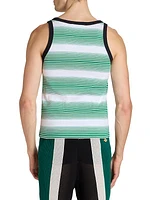 Logo Stripe Ringer Tank Top