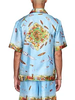 Graphic Silk Camp Shirt