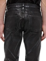 Low-Rise Straight-Fit Cotton Jeans