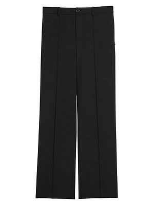 Wool-Blend Relaxed-Fit Trousers